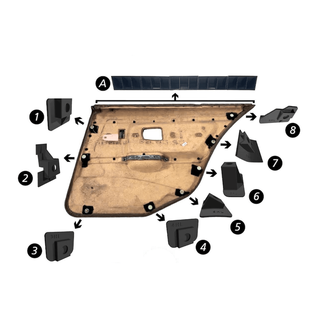 BMW E36 Arka Kapı Tamir Kiti