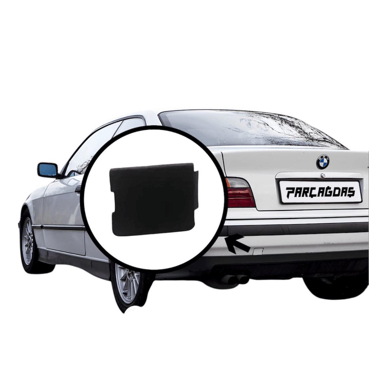 BMW E36 Arka tampon Çeki Demir Kapağı