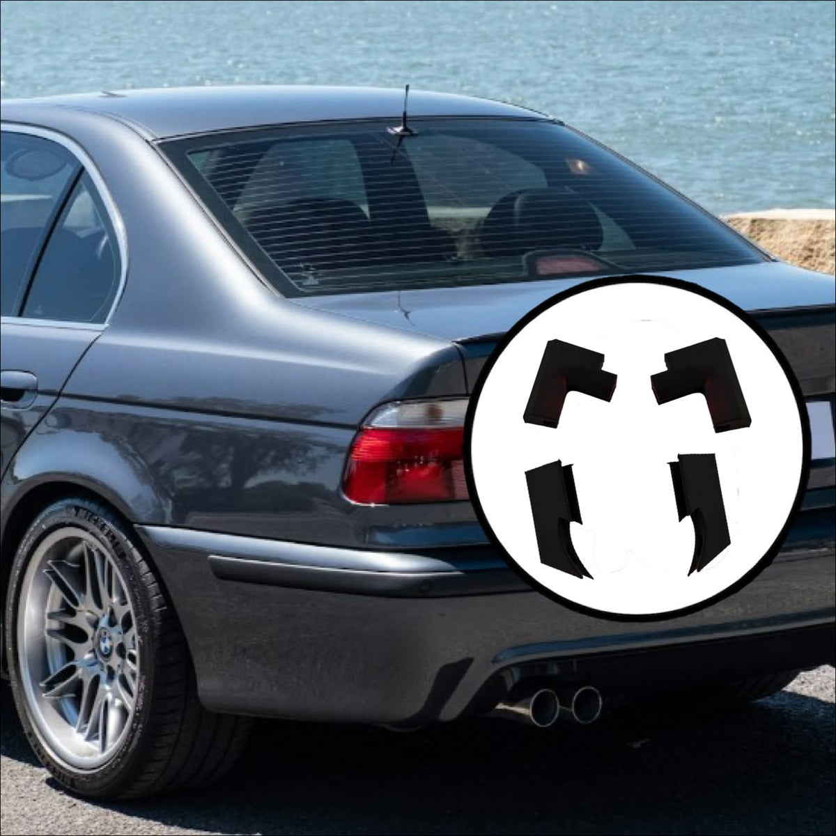 BMW E39 Arka Cam Köşebenti