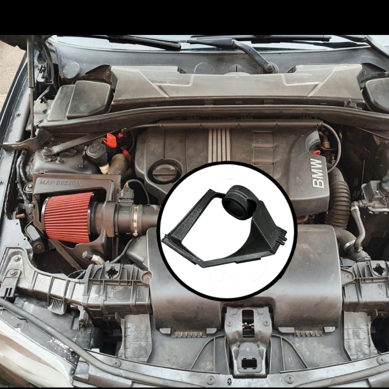 BMW E90/60 N47 Açık Hava Filitre Kalkanı