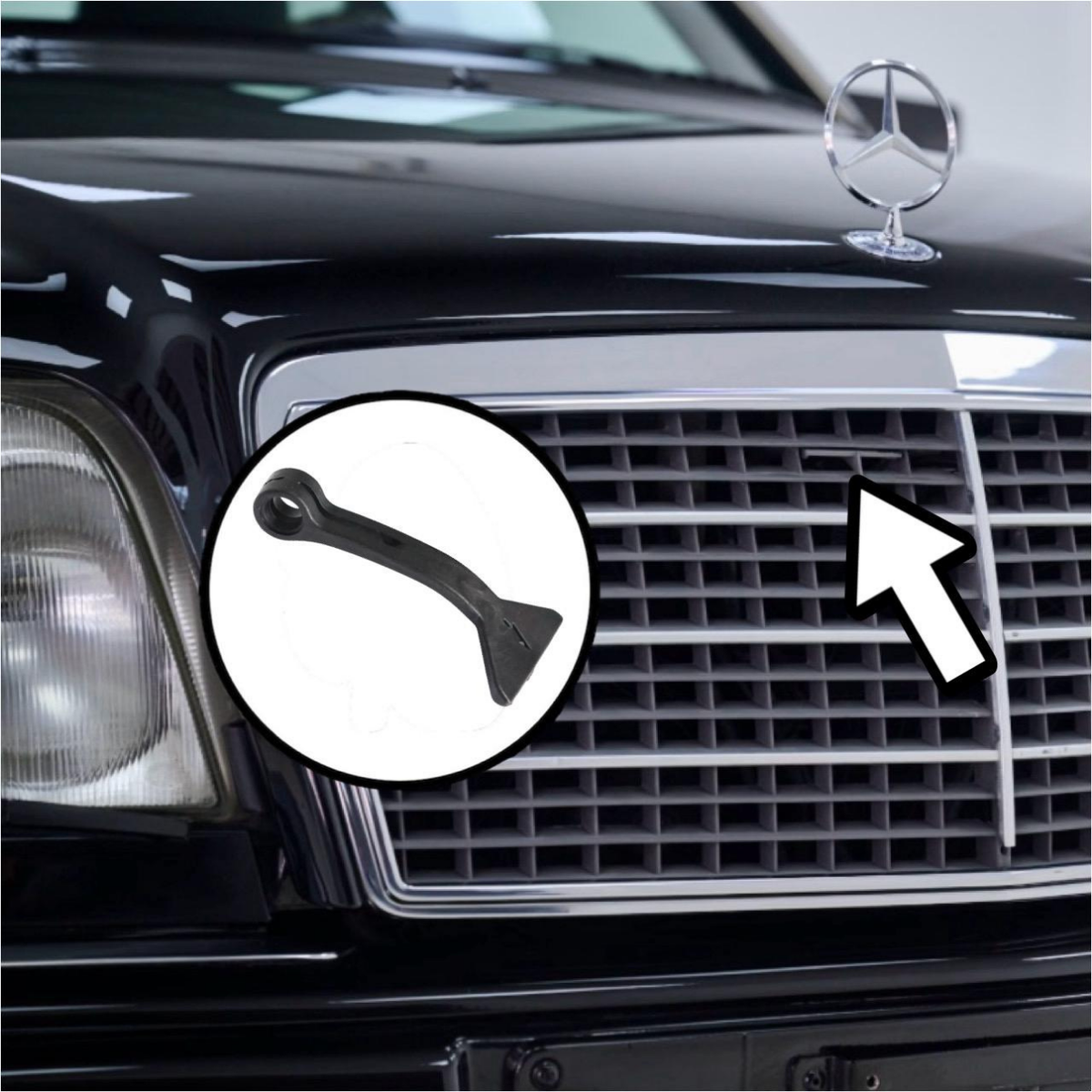 Mercedes W124 Kaput Çekme Kolu